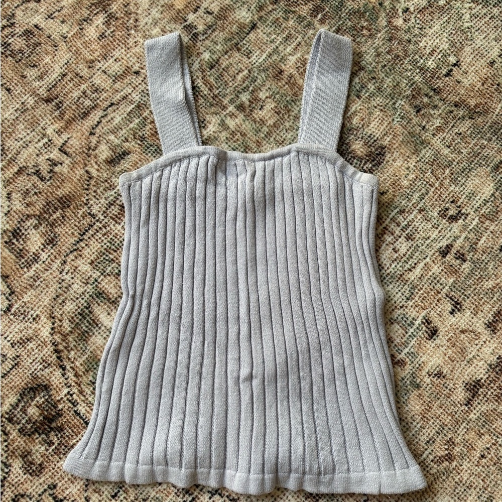 Madewell Light Lilac Ribbed Sweater Tank S